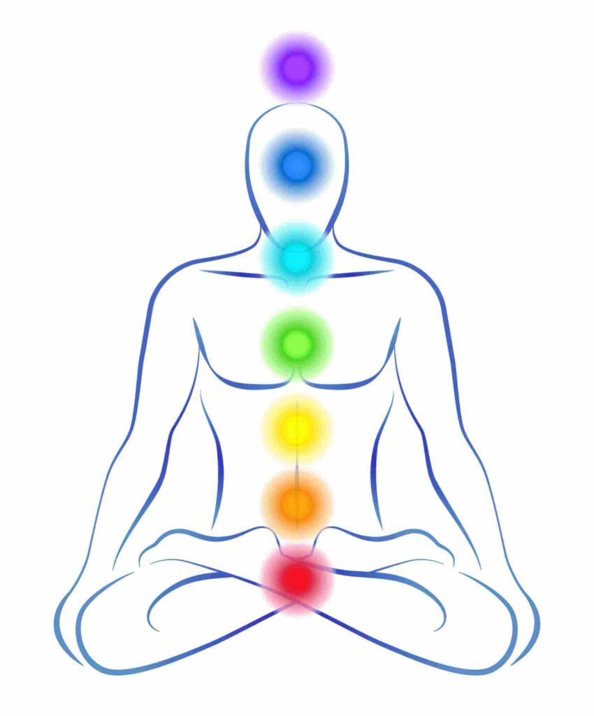 the 8 energy centers in the physical body.